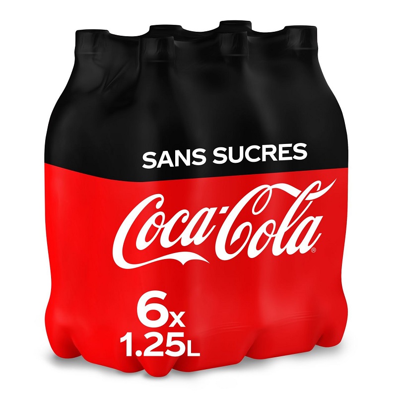 COCA-COLA - SANS SUCRE Pack de 6 bouteilles de 125cl