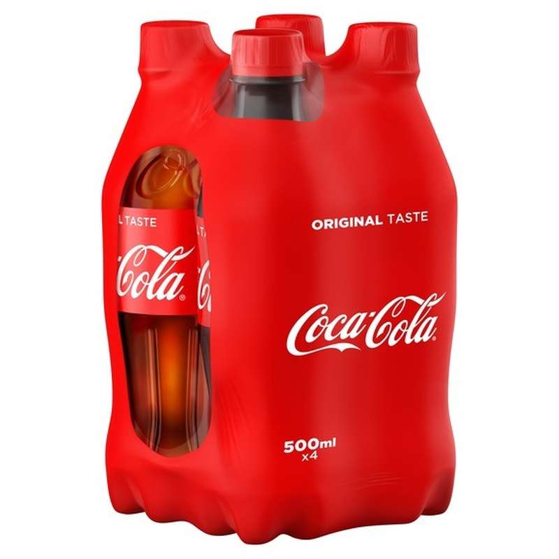 COCA-COLA - Pack de 4 bouteilles de 50cl