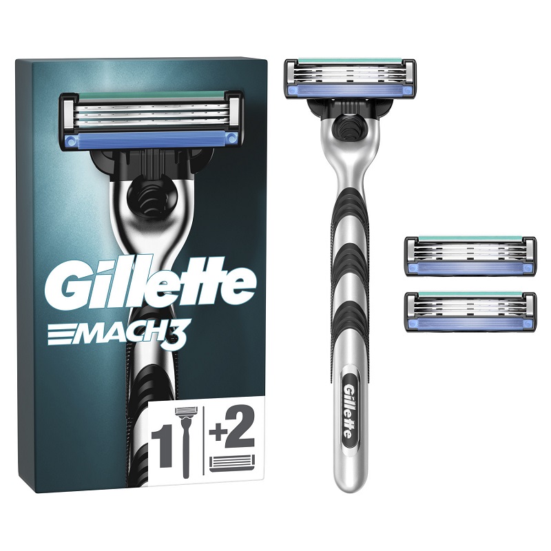 GILLETTE - RASOIR HOMME MACH 3 avec 2 recharges