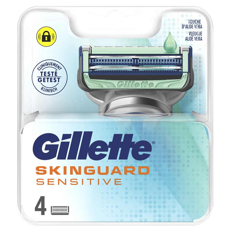 GILLETTE - RECHARGE DE LAMES DE RASOIR FEMME SKINGUARD SENSITIVE ALOE VERA Paquet de 4