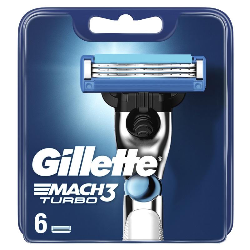 GILLETTE - RECHARGE LAMES DE RASOIR HOMME MACH 3 TURBO Paquet de 6