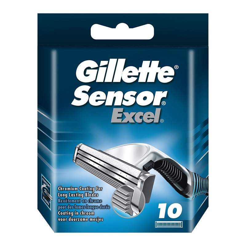 GILLETTE - RECHARGE LAMES DE RASOIR HOMME SENSOR EXCEL Paquet de 10