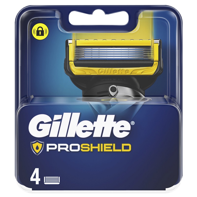GILLETTE - RECHARGE LAMES DE RASOIR HOMME PROSHIELD FUSION Paquet de 4