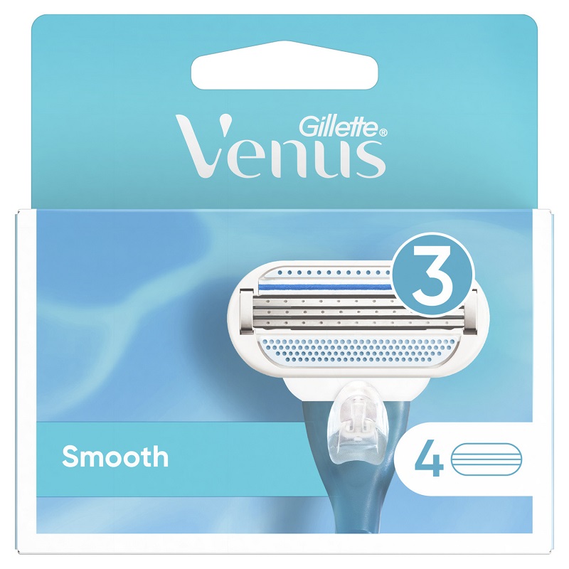 GILLETTE - RECHARGE LAMES DE RASOIR FEMME VENUS SMOOTH Paquet de 4