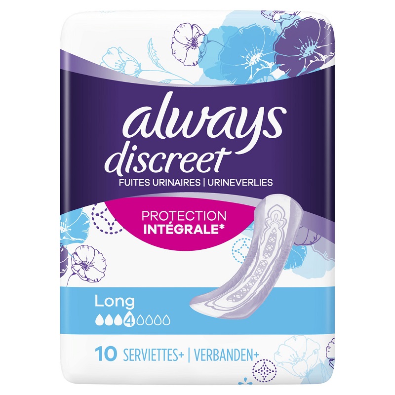 ALWAYS - SERVIETTES INCONTINENCE LONGUE Paquet de 10