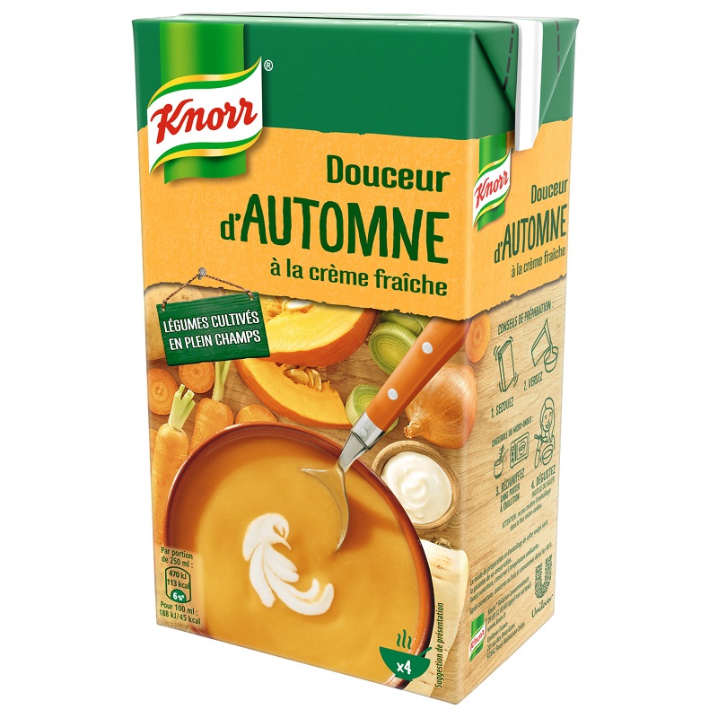KNORR - SOUPE DOUCEUR D\'AUTOMNE CREME FRAICHE Brique de 1L