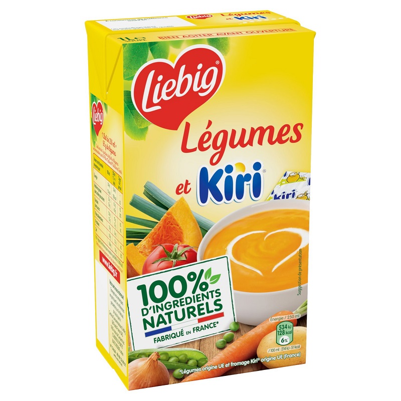 LIEBIG - SOUPE VELOUTE DE LEGUMES ET KIRI Brique de 1L