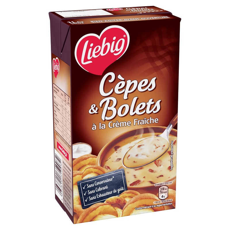 LIEBIG - SOUPE VELOUTE DE CEPES ET BOLETS CREME FRAICHE Brique de 1L