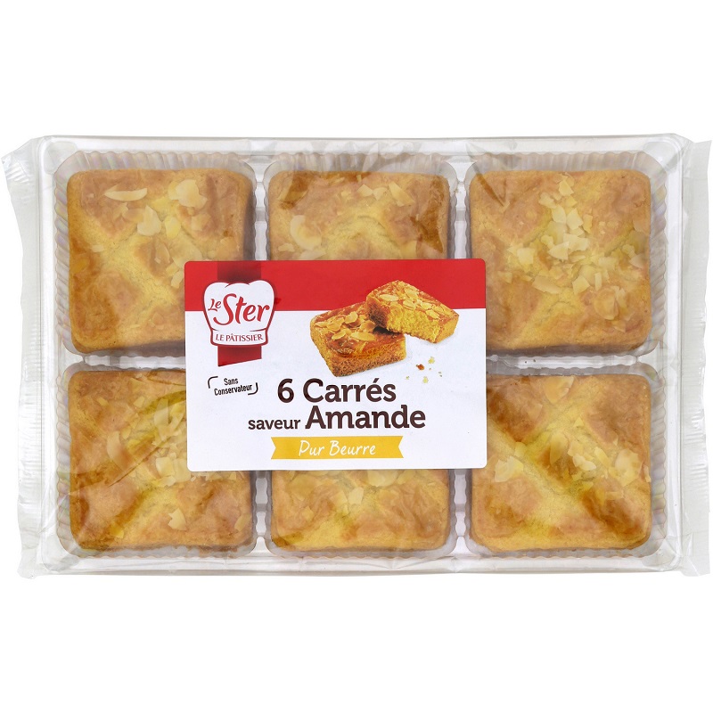 LE STER - CARRES AUX AMANDES PUR BEURRE Paquet de 280g