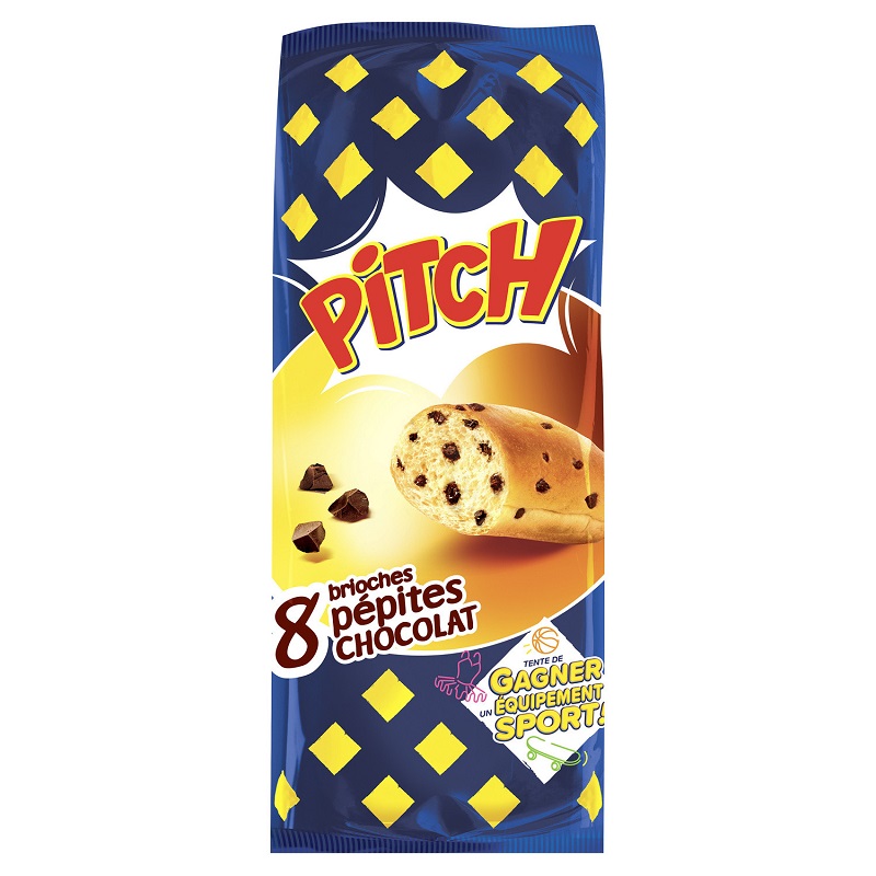 PASQUIER - BRIOCHES AUX PEPITES DE CHOCOLAT PITCH Paquet de 8