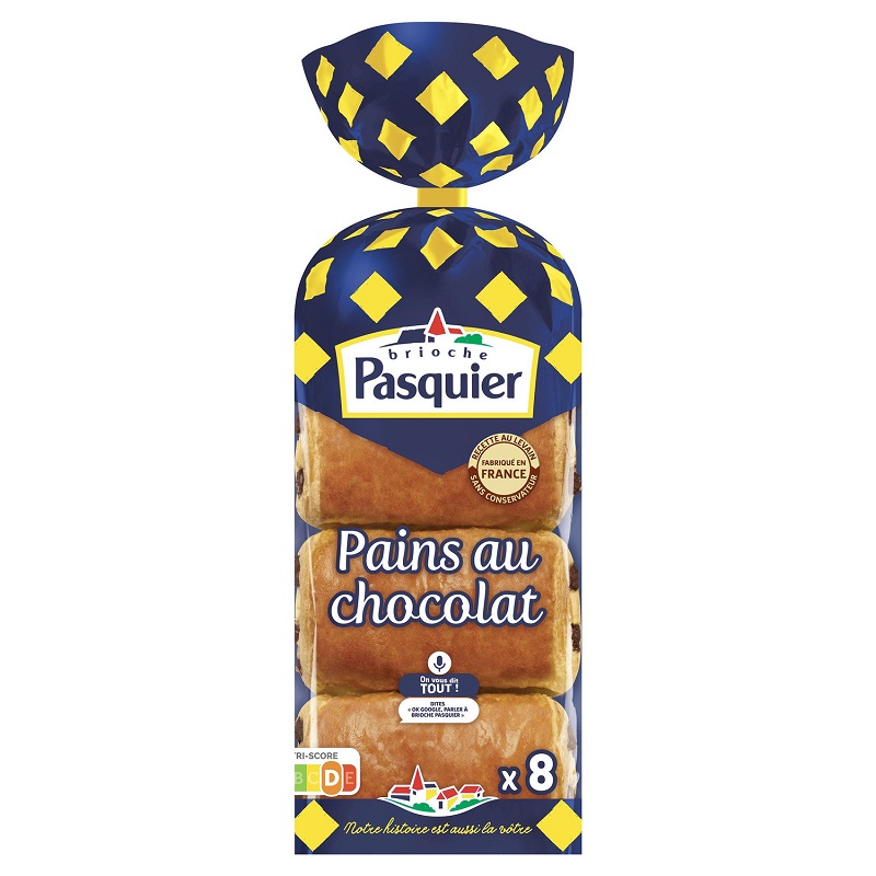 PASQUIER - PAINS AU CHOCOLAT AU LEVAIN Paquet de 8 ou 16