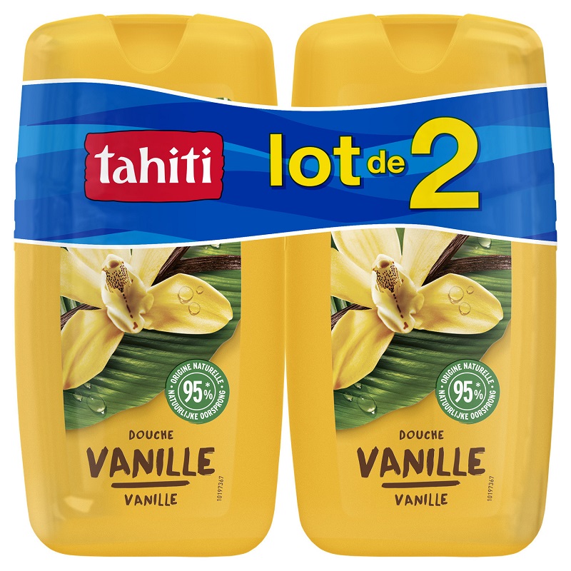 TAHITI - GEL DOUCHE VANILLE GOURMANDE 2 Flacons de 250ml