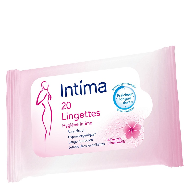 INTIMA - LINGETTES INTIMES A L\'EXTRAIT D\'HAMAMELIS Paquet de 20