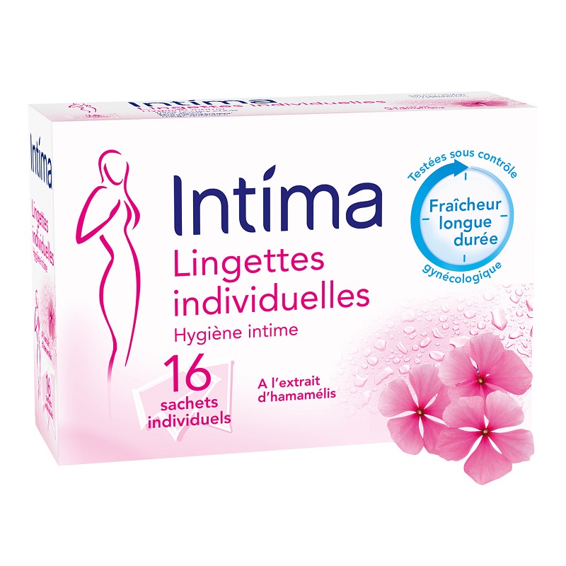 INTIMA - LINGETTES INDIVIDUELLES HYGIENE INTIME Boite de 16