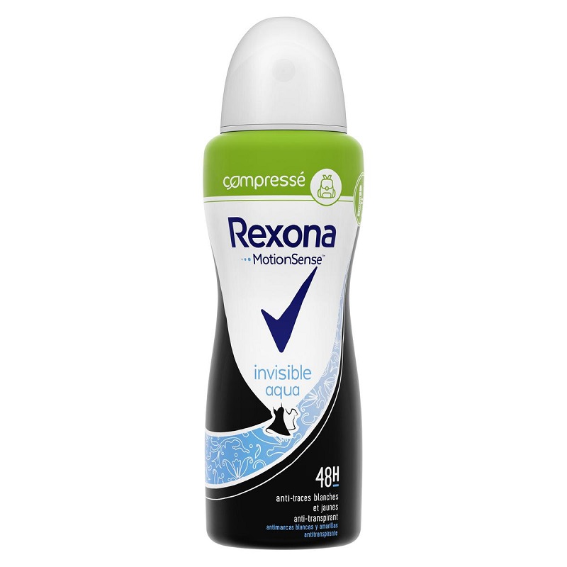 REXONA - DEODORANT COMPRESSE INVISIBLE 48H Spray de 100ml