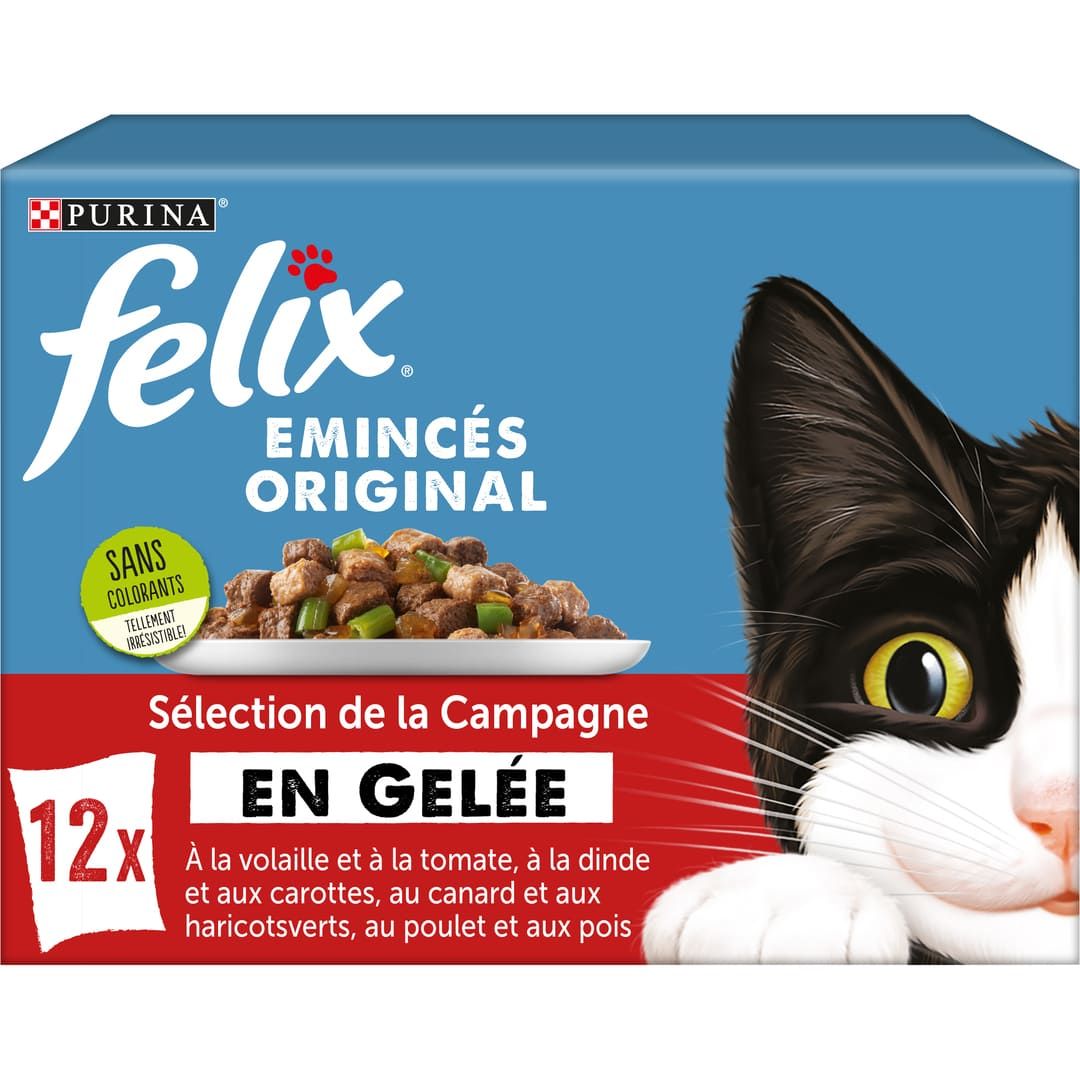 FELIX - EMINCES ORIGINAL EN GELEE 12 Sachets de 85g