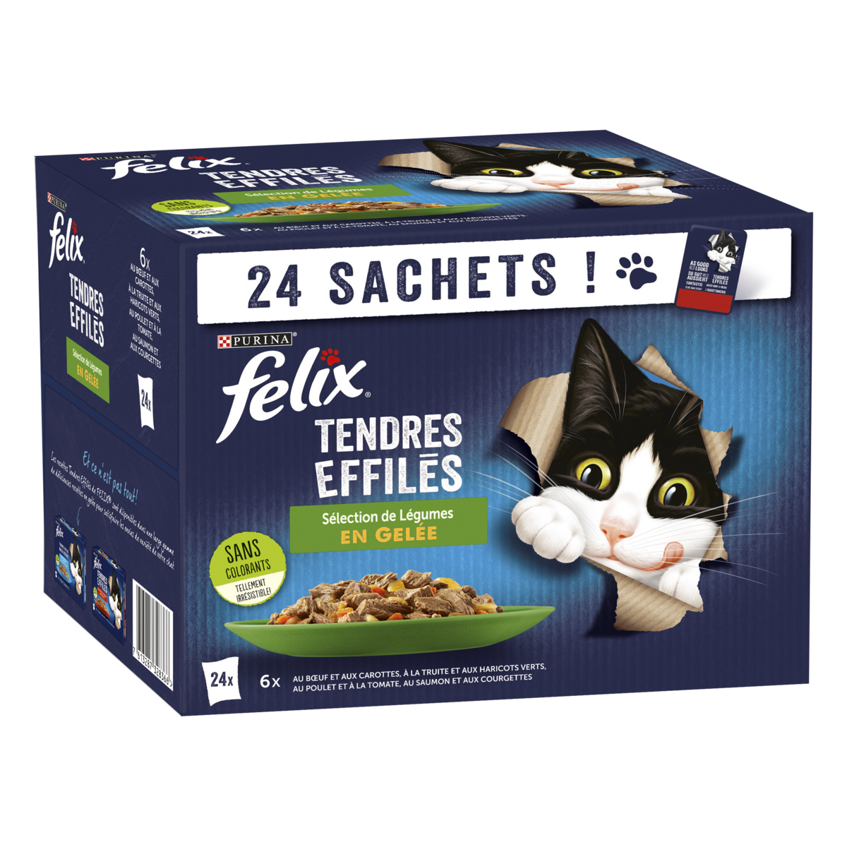 FELIX - TENDRES EFFILES SELECTION DE LEGUMES 24 Sachets de 85g