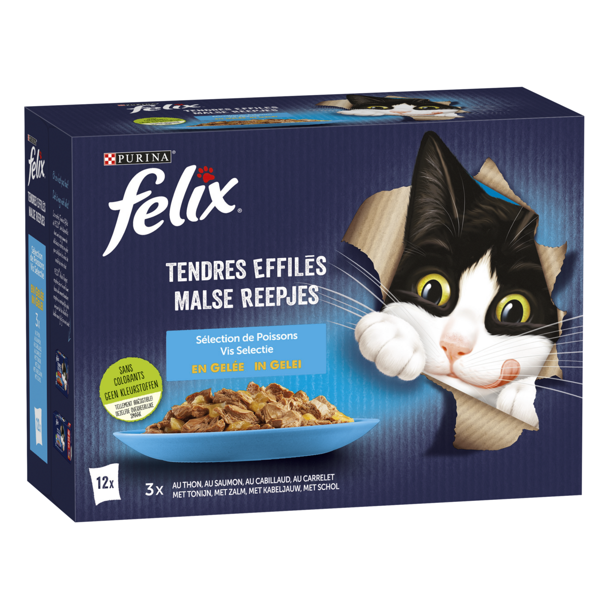 FELIX - TENDRES EFFILES SELECTION DE POISSONS 12 Sachets de 85g