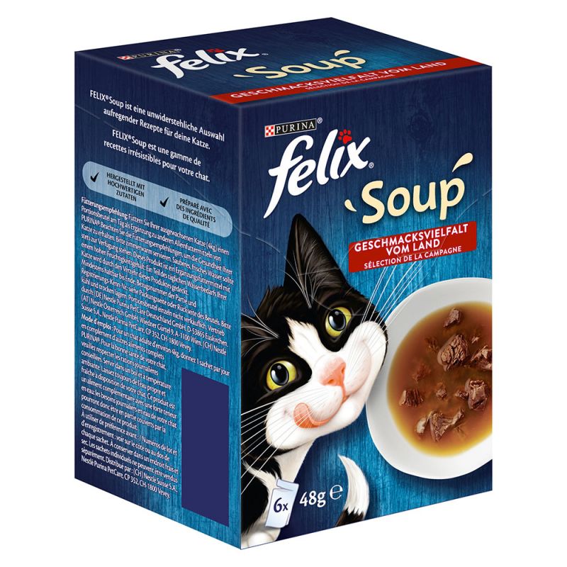 FELIX - SOUPE POUR CHAT ADULTES 6 Sachets de 48g