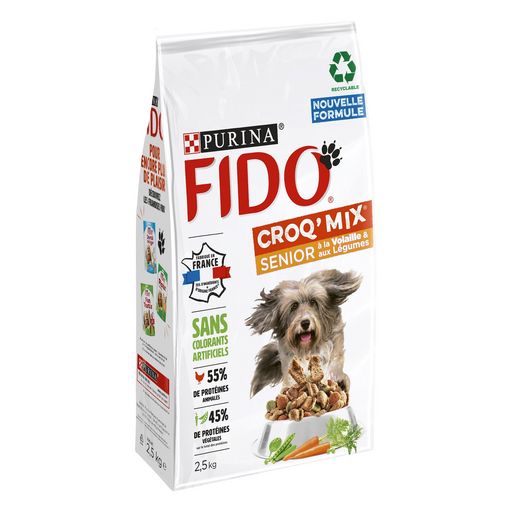 FIDO - CROQUETTES SPECIAL CHIENS SENIOR Paquet de 2kg500