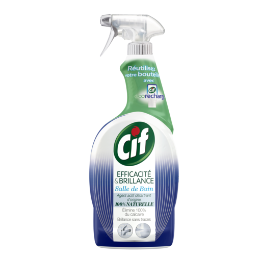 CIF - NETTOYANT MULTI-USAGES EFFICACITÉ ET BRILLANCE SALLE DE BAIN Spray de 750ml