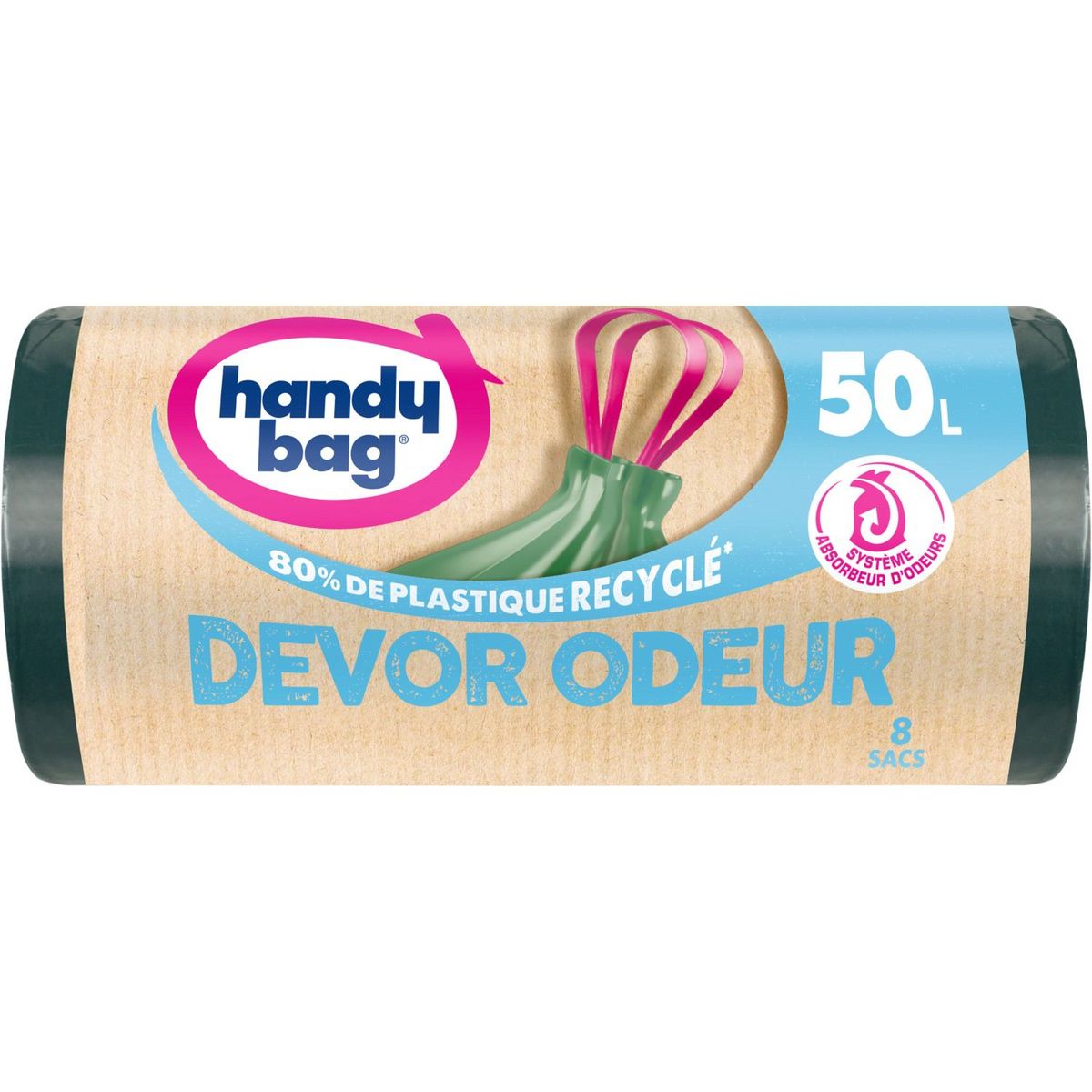HANDY BAG - SACS POUBELLE DEVOR ODEUR AVEC POIGNEES 50L