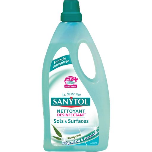 SANYTOL - NETTOYANT DESINFETANT SOLS ET SURFACES EUCALYPTUS Bouteille de 1L