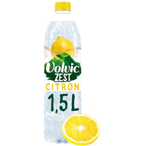 VOLVIC - EAU AROMATISEE AU CITRON ZEST Bouteille de 1.5L