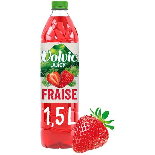 VOLVIC - EAU AROMATISEE A LA FRAISE JUICY Bouteille de 1.5L