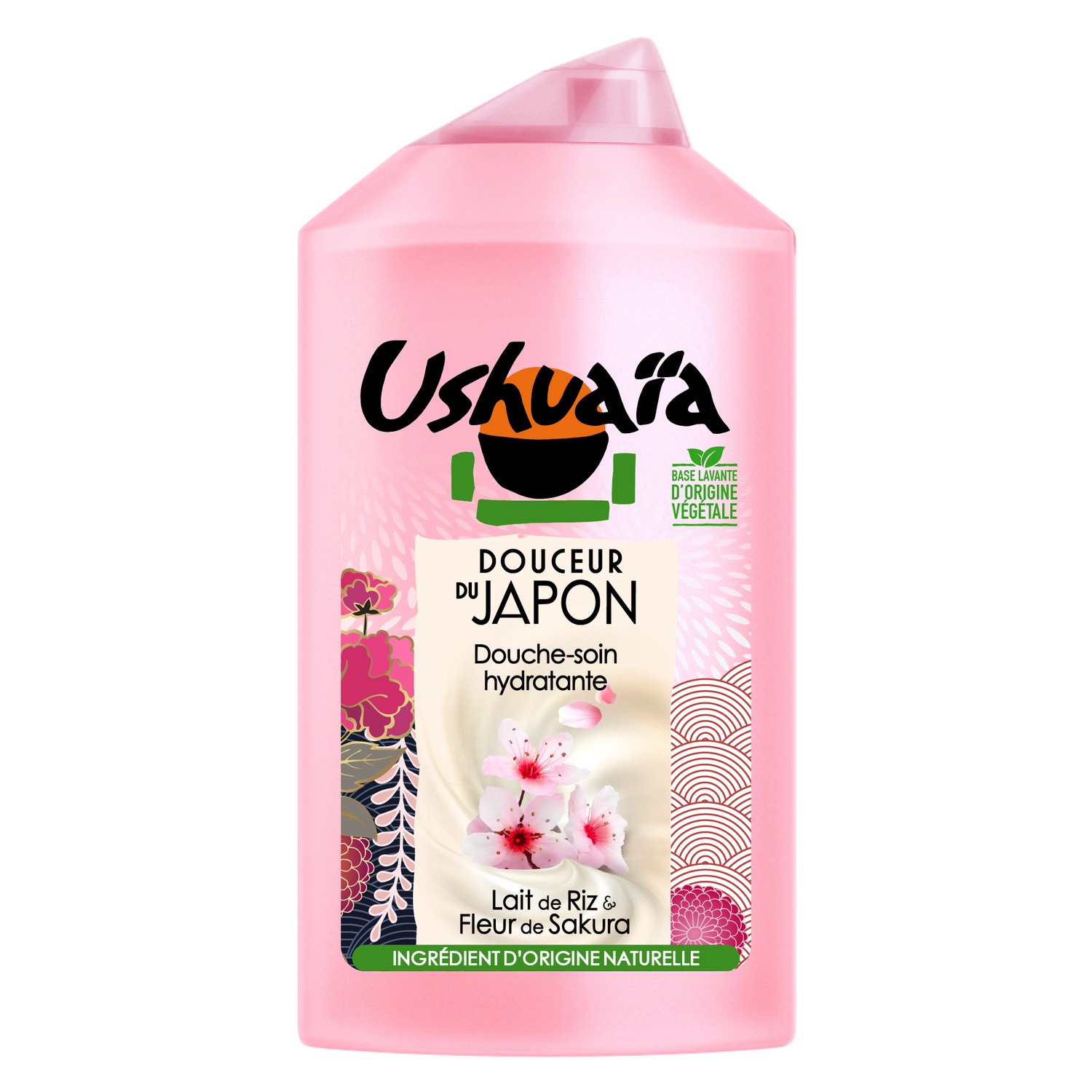 USHUAIA - GEL DOUCHE LAIT DE RIZ ET FLEUR DE SAKURA Flacon de 300ml