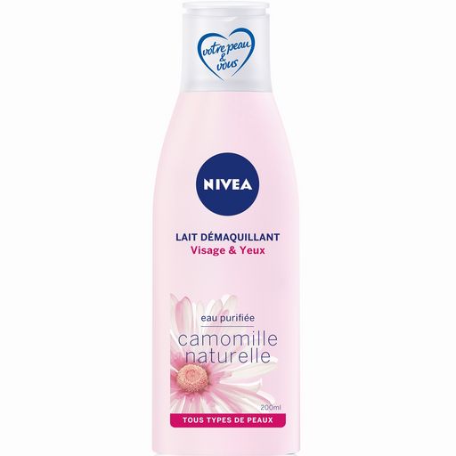 NIVEA - LAIT DEMAQUILLANT VISAGE ET YEUX CAMOMILLE NATURELLE Flacon de 200ml