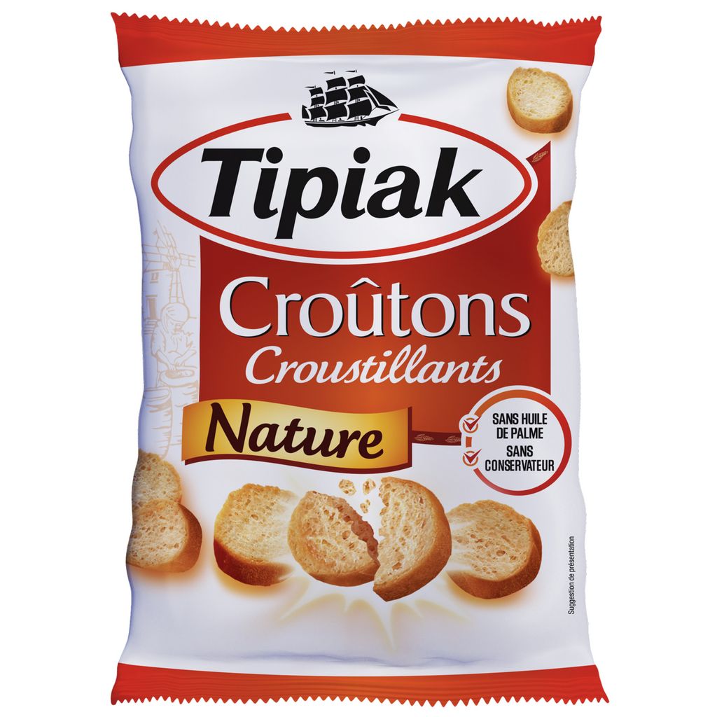 TIPIAK - CROUTONS NATURE Paquet de 90g