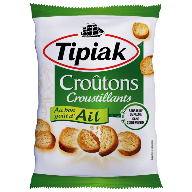 TIPIAK - CROUTONS A L\'AIL Paquet de 90g