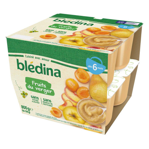 DESSERT FRUITS DU VERGER BLEDINA 8 x 100g