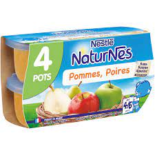 NESTLE - NATURNES POMMES POIRES DES 4 MOIS 4 Pots de 130g