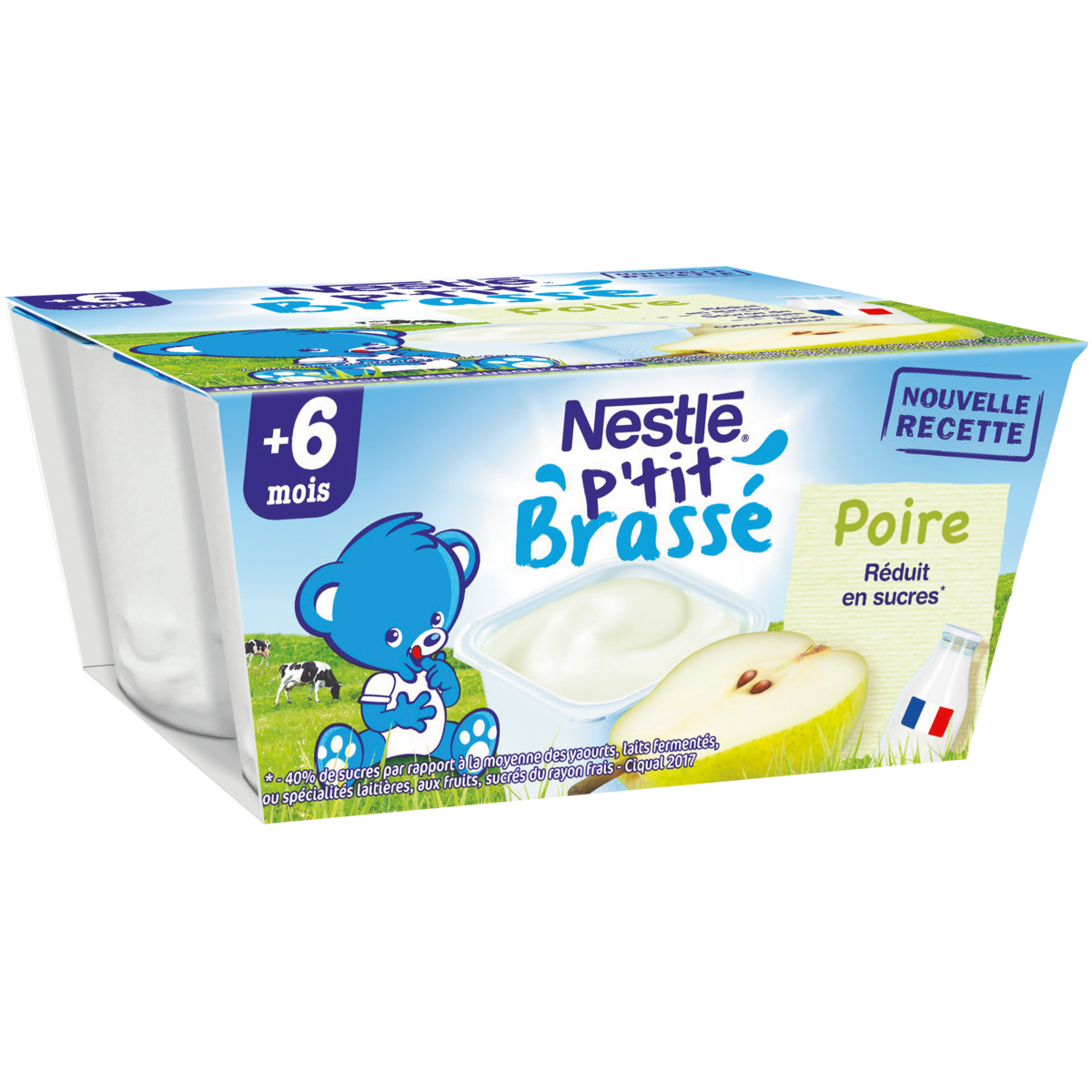 NESTLE - P\'TIT BRASSE POIRE DES 6 MOIS 4 Pots de 100g