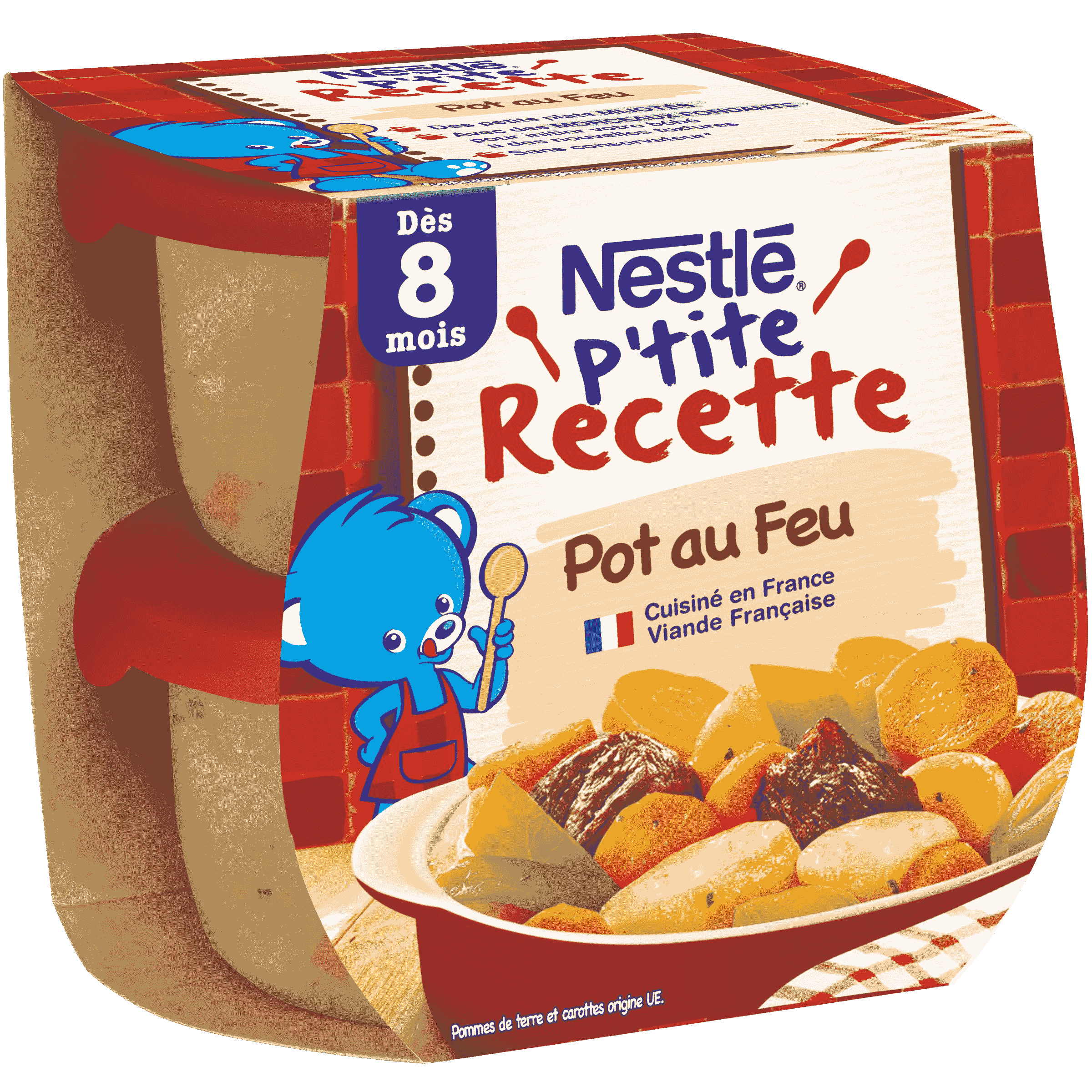 NESTLE - POT AU FEU DES 8 MOIS Les 2 pots de 200g