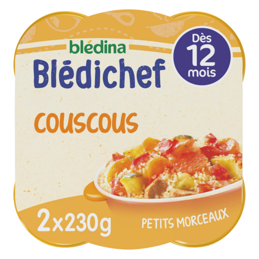 BLEDINA - BLEDICHEF COUSCOUS DES 12 MOIS Les 2 assiettes de 230g