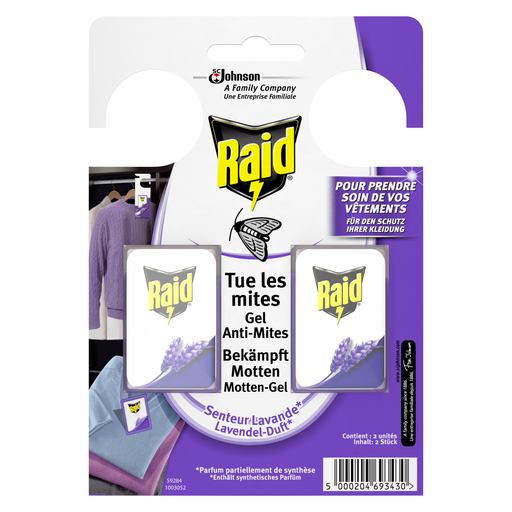 RAID - GEL ANTI-MITES Boite de 2 stick de 3g