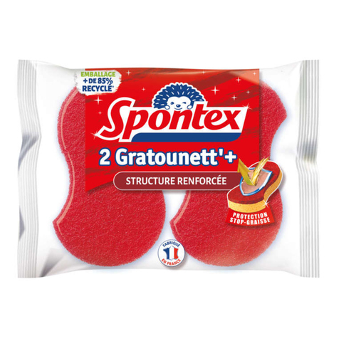 SPONTEX - 2 EPONGES GRATOUNETT\'+