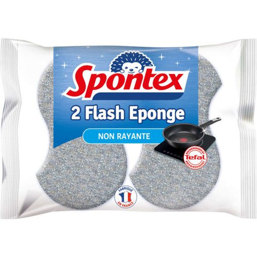 SPONTEX - 2 FLASH EPONGES NON RAYANTES