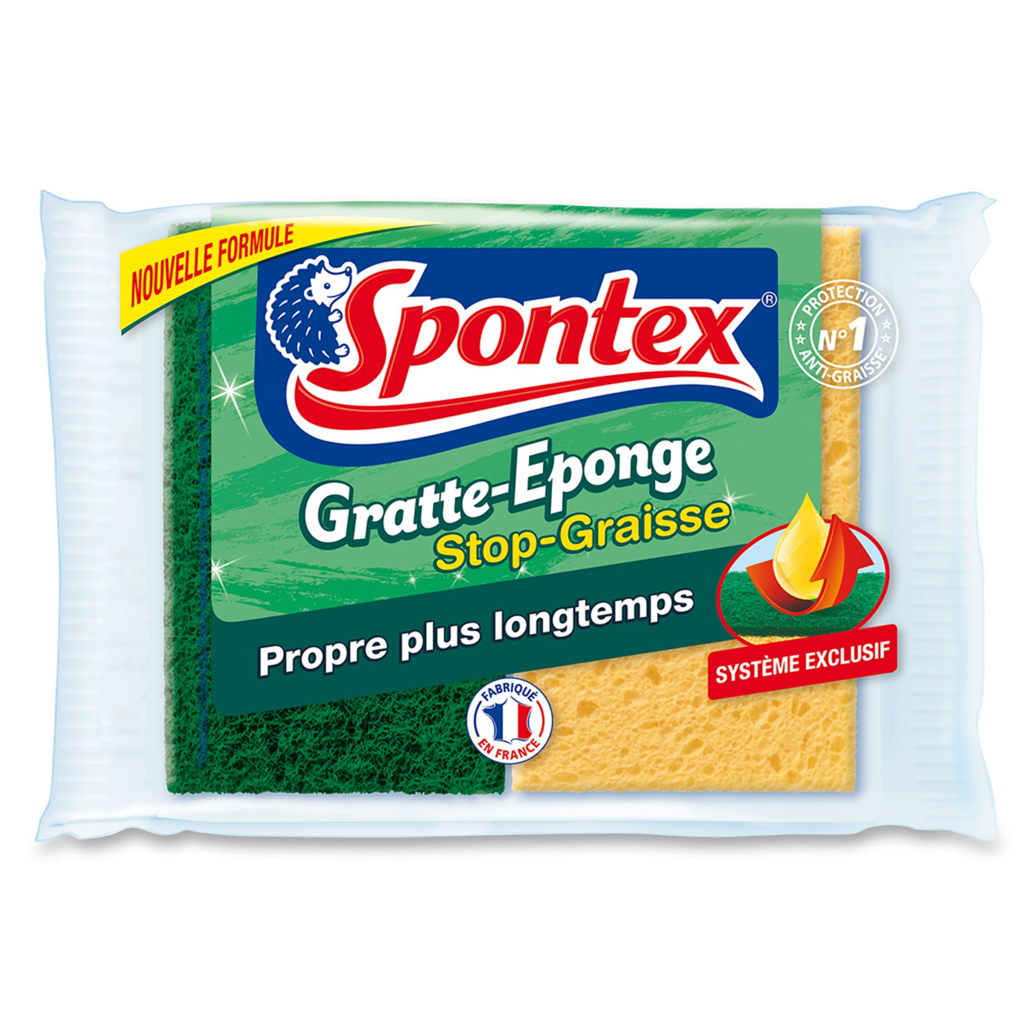 SPONTEX - 2 GRATTE EPONGES STOP GRAISSE