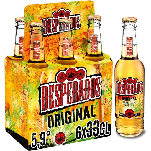 DESPERADOS - BIERE AROMATISEE TEQUILA Pack de 6 bouteilles de 33cl