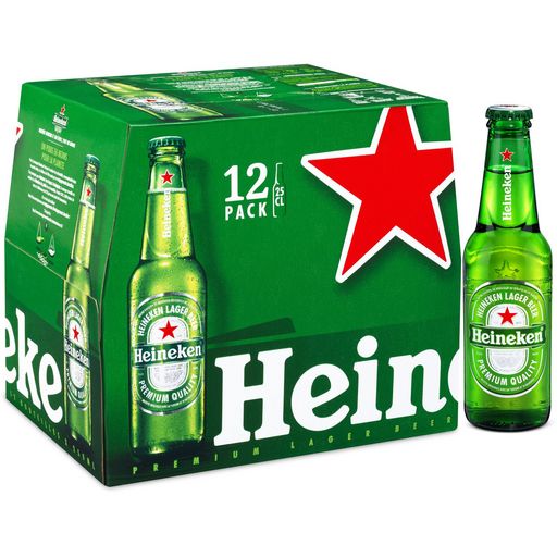 HEINEKEN - BIERE BLONDE Pack de 12 bouteilles de 25cl