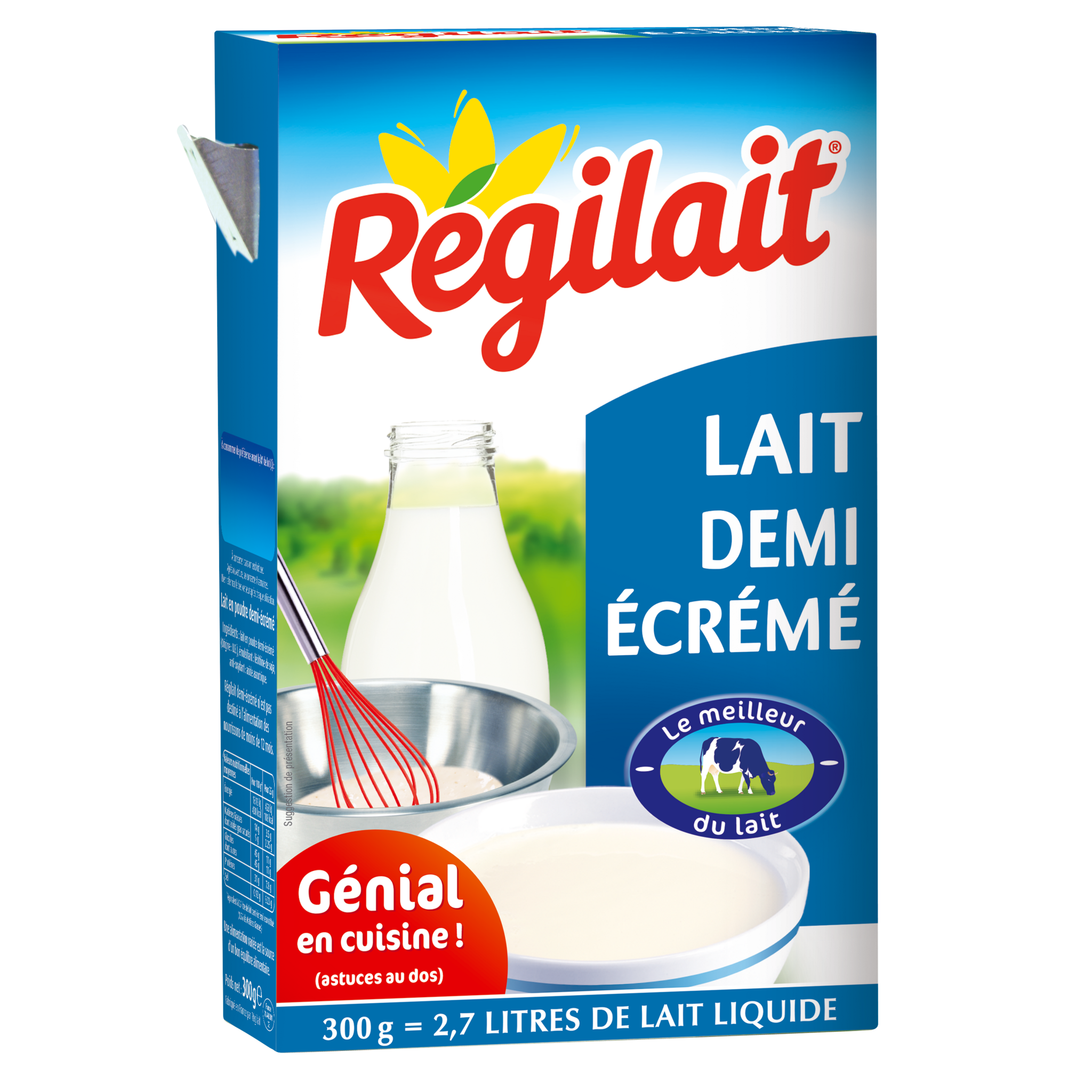 REGILAIT - LAIT EN POUDRE DEMI-ECREME 300g