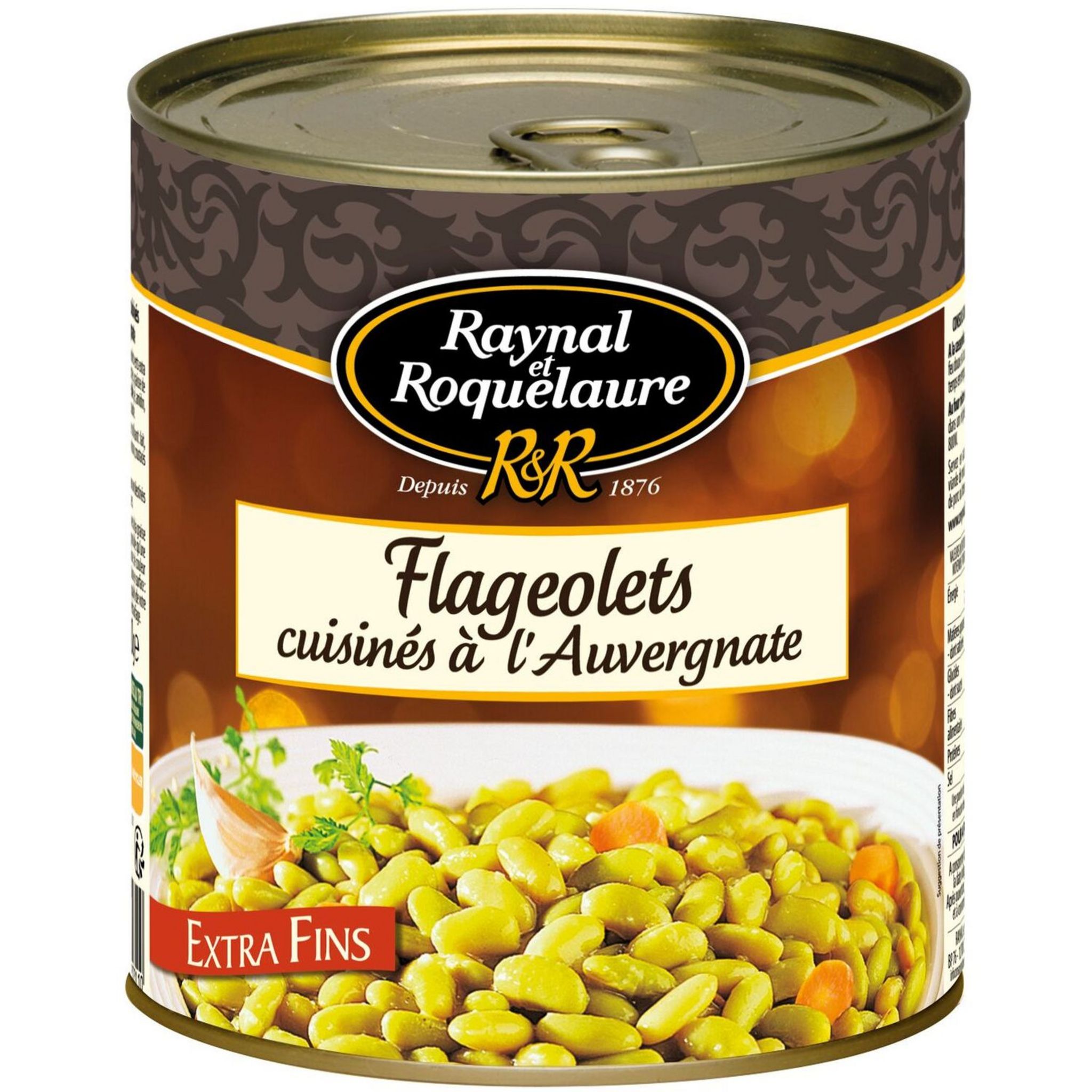 RAYNAL ET ROQUELAURE - FLAGEOLETS CUISINES A L\'AUVERGNATE Boite de 820g