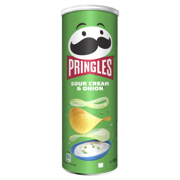 PRINGLES - TUILES APERITIF SOUR CREAM AND ONION Boite de 175g