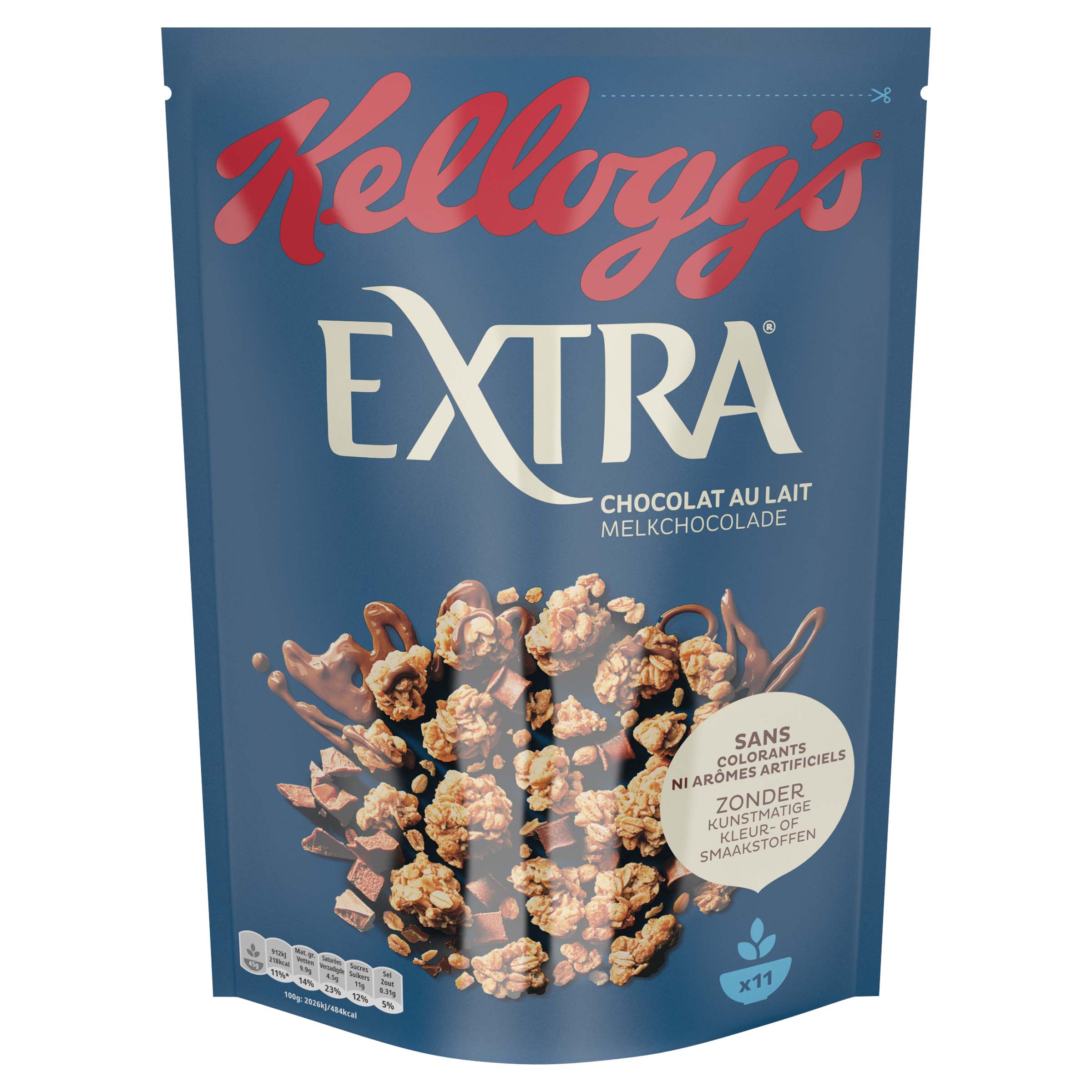 KELLOGG\'S - CEREALES PEPITES CHOCOLAT AU LAIT EXTRA 500g ou 800g