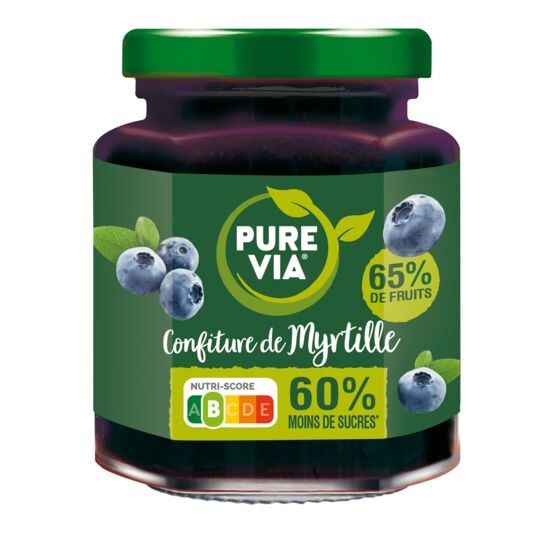 PURE VIA - CONFITURE DE MYRTILLE Pot de 300g