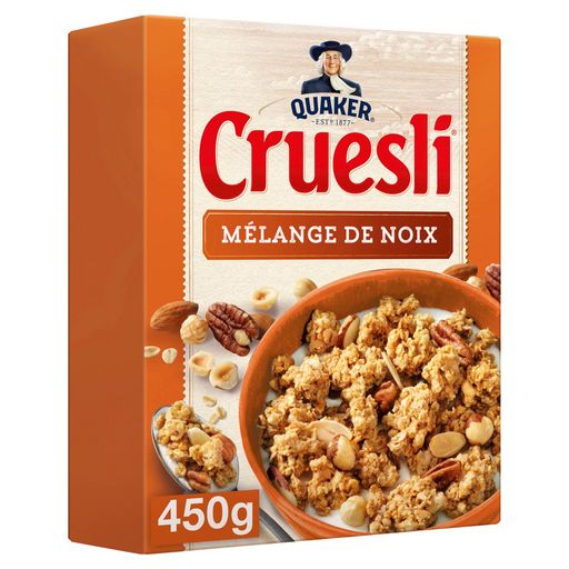 QUAKER - CRUESLI MELANGE DE NOIX Paquet de 450g